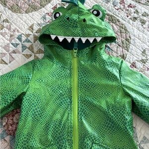 Green Dinosaur Rain Jacket